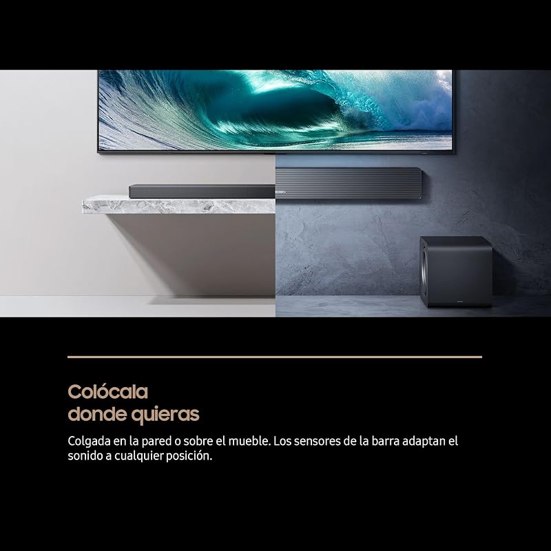 Barra de Sonido HW-QS750F/ZF Q-Symphony y Wireless Dolby Atmos