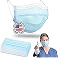 Brightt Made in USA ASTM Level 3 Face Mask Single Use Disposable 3-Ply Face Masks with Ear loops (Box of 50)