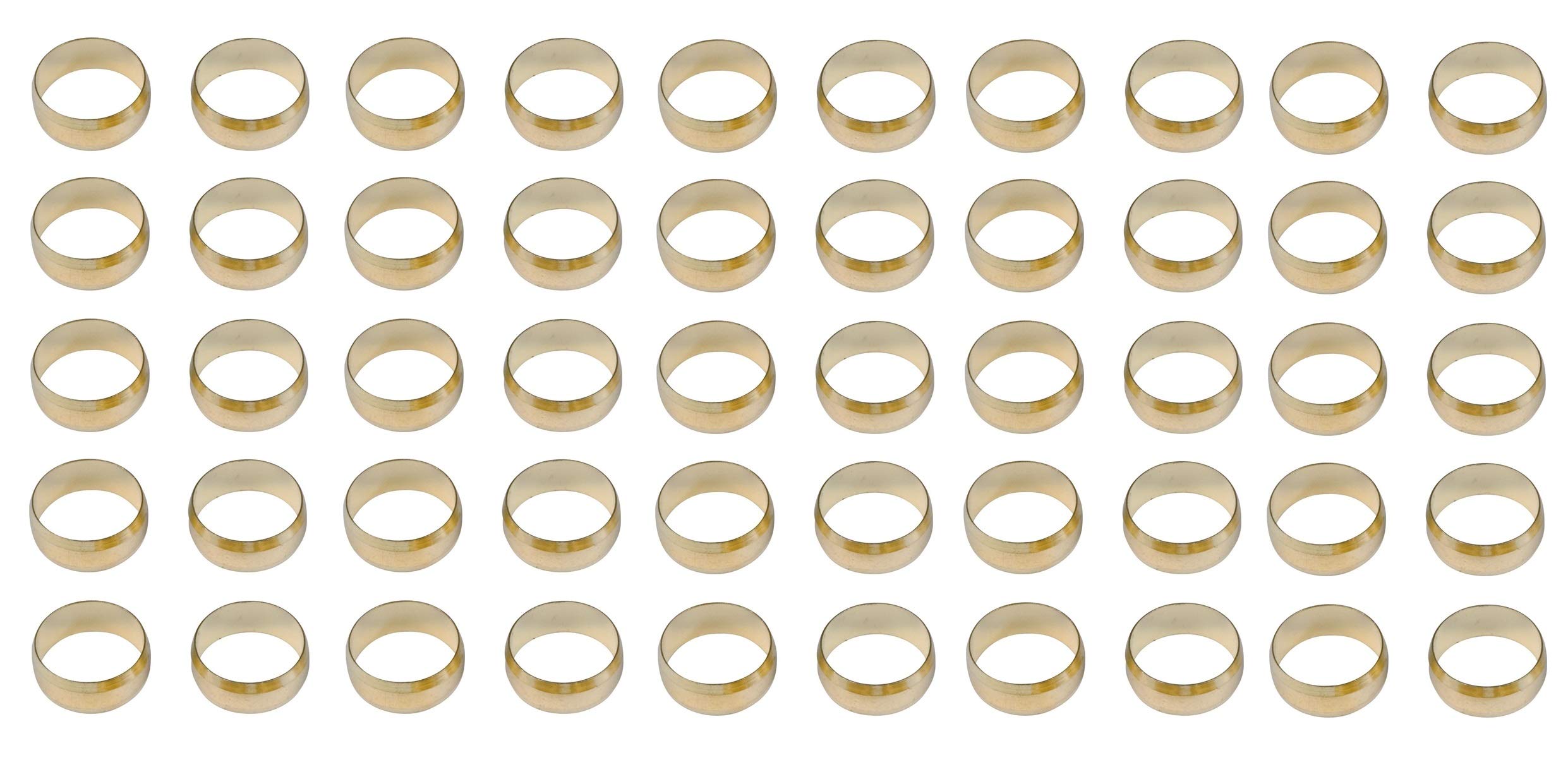 15mm High Quality Brass DZR Compression Ring Olives | Exceptional Resistance to Corrosion | Pack of 50