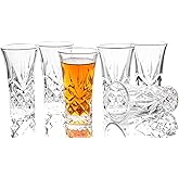JAIEF Tequila Glasses Heavy Base Shot Glass Cordial Glasses 2 OZ (Set of 6)