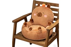 Capybara Seat Cushion | Capybara Plush Seat with Backrest - Lazy Sofa Cushion | for Girls Women Home Office Chair Bedroom Roo