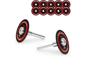 Prozwee 10 Pack 1.5" Cut Off Wheels with 2 Shank(1/4" Mandrel+1/8" Mandrel),Fiberglass Reinforced Rotary Tool Cutting Disc Set