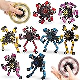 8Pcs Fidget Spinners,DIY Deformable Robot Fingertip