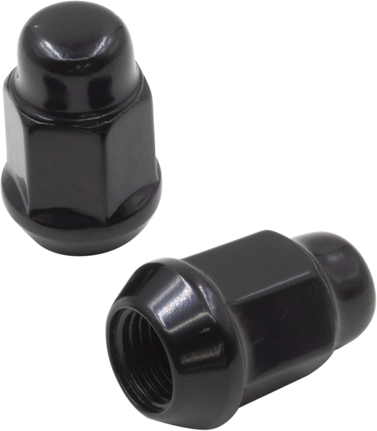 Set of 20 Lug Nuts Closed End Bulge Acorn Lug Nut Style 1.38" Long Cone Seat 19mm (3/4") Hex Wheel Lug Nut (M12x1.25, Black): Automotive