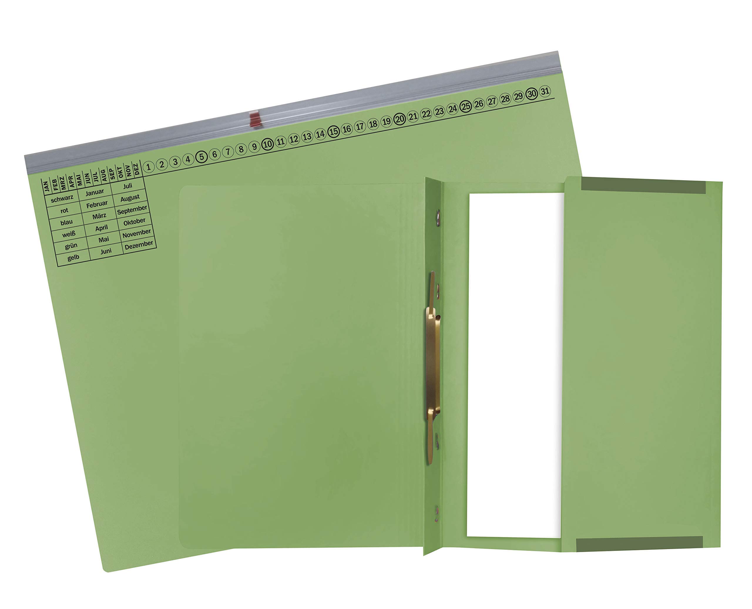 Exacompta - Ref. 370125B - box of 25 hanging folders hook 1 ply green