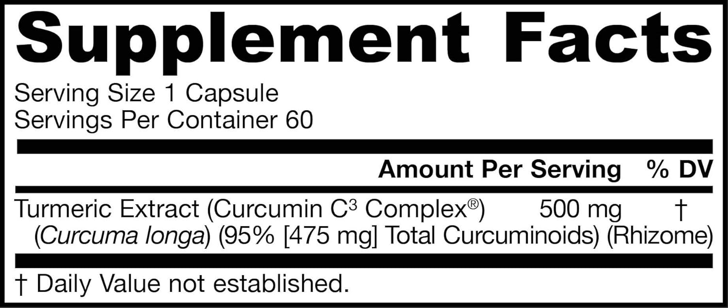 Jarrow Formulas Curcumin 95, Provides Antioxidant Support, 500 mg, 120 Veggie Caps: Health & Personal Care
