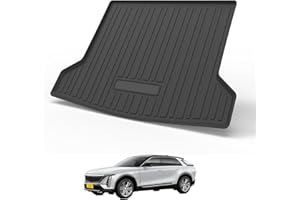 Elsetyler Custom Fit for Cargo Liner 2022-2024 2025 Cadillac Lyrio - Black TPE All Weather Heavy Duty Waterproof Rear Cargo Tray Trunk Floor Mat Protector