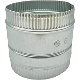 Mitchell Metal 6" HVAC Flexible Collar Connector, Galvanized Sheet Metal 28-Gauge, Made in USA, Easy Installation, Crimped End