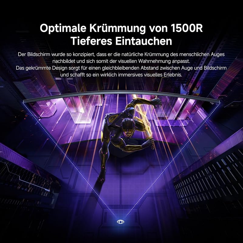 34 Zoll 2K Curved Gaming Monitor, 180Hz,1ms GTG, 1500R, C34WQDA-RGGL