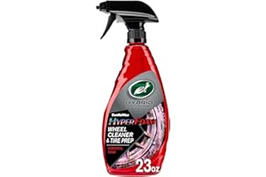 Turtle Wax 53734 Hybrid Solutions Hyper Foam Wheel and Tire Cleaner, Spray on Heavy Duty Formula for Both Wheels and Tires, Brake Dust Remover, Clean and Prep for Tire Shine, 23 oz. (Pack of 1)