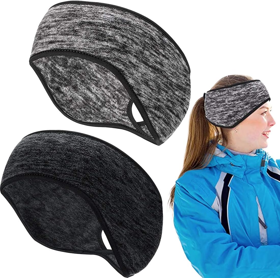 OSELEE Fleece Ponytail Headband, Lightweight Winter Headband Ear