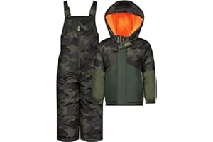 OSHKOSH B'GOSH OshKosh Boys Heavy Snowsuit | Jacket and Snow Bib Overall Pants and Gloves