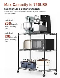 Simple Deluxe Heavy Duty 3-Tier Storage Shelves