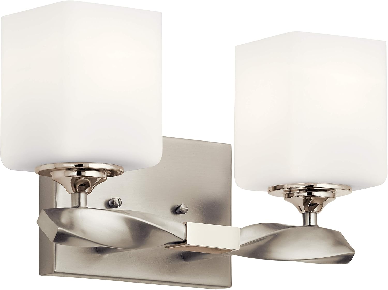 Kichler 55001NI Marette Vanity, 2-Light 150 Total Watts, Brushed Nickel: Home Improvement