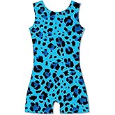 uideazone Gymnastics Leotards for Girls Sparkly Ballet Unitard with Shorts One-Piece Biketards Outfits for Toddler 2-9T