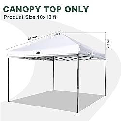 JANCANOPY 10x10 Canopy Replacement Top with Air