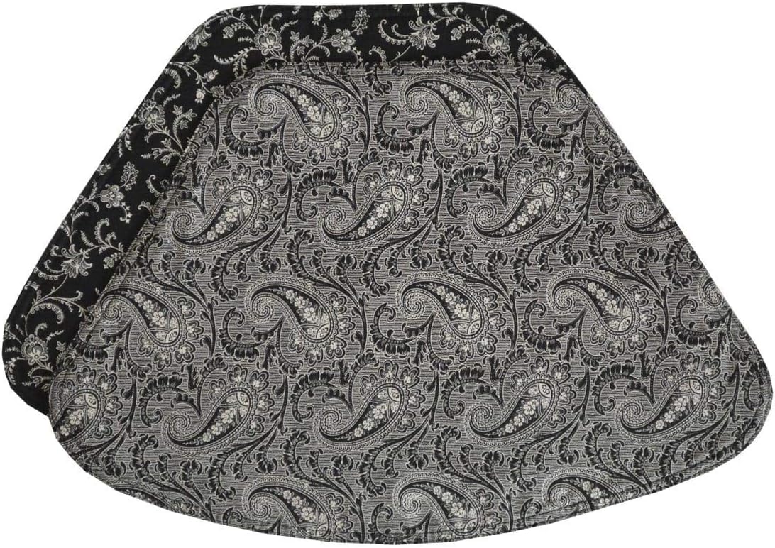 Sweet Pea Linens Black Paisley Print Wedge-Shaped Placemats - Set of Two