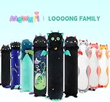 Mewaii 20in Long Cat Plush Pillow Black with Green Eyes Squishy Hug Toy view 7