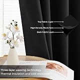 MRTREES Blackout Curtain 90 Inch Drop 2 Panels 117x228 cm 46x90 in Eyelet view 3