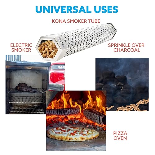 Kona Best Wood Smoking Pellets Grilling Smoker Tube Pellets