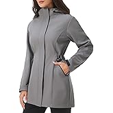 HOTSUIT Jackets for Women Fleece Lined Softshell Fall Coats 2025 Windbreaker Long Coat for Outdoor Hiking