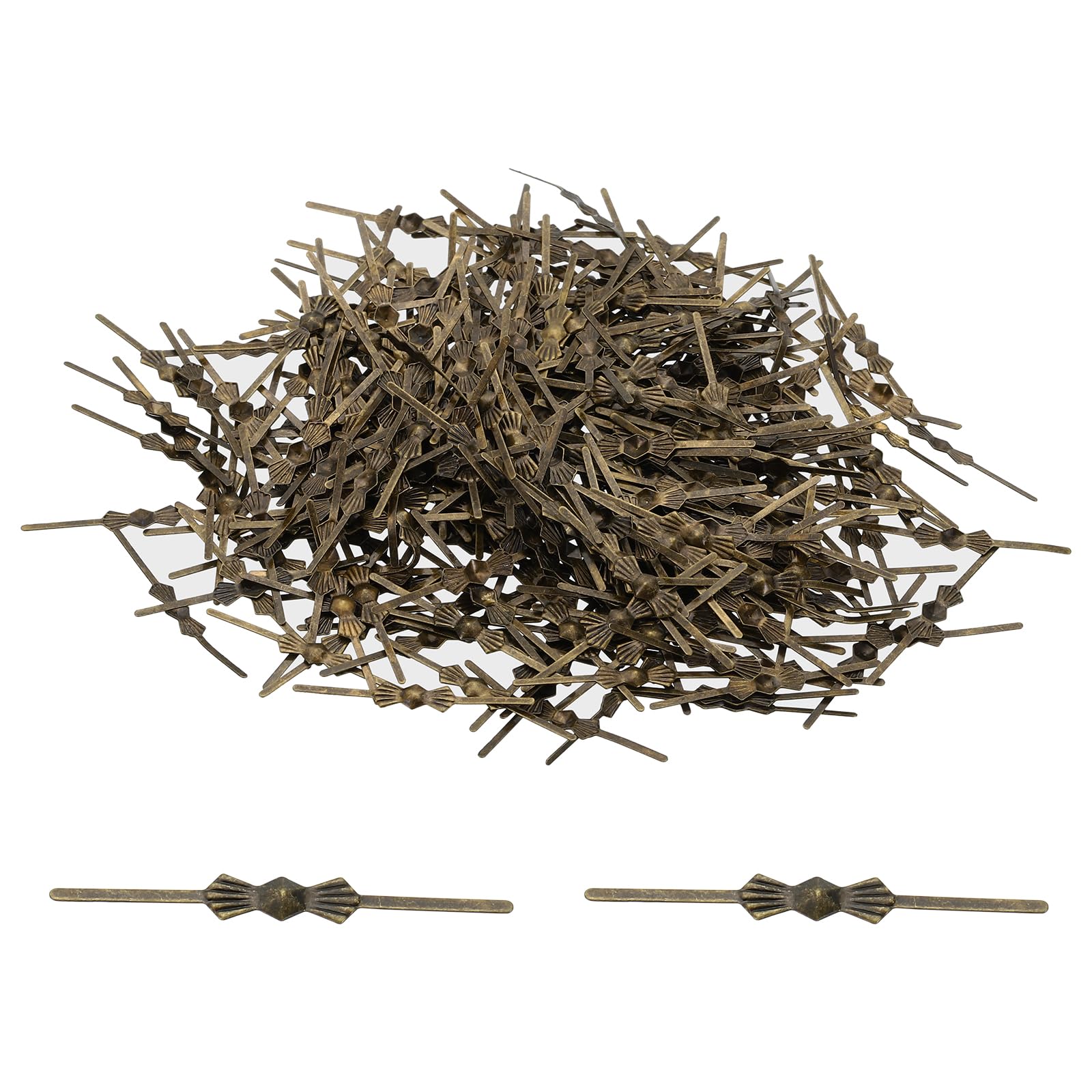PATIKIL 33mm/1.3" Chandelier Bowtie Clips, 350Pcs Copper Chandelier Connectors Clips for Fastening Crystals Parts, Chandelier Replacements, Bronze