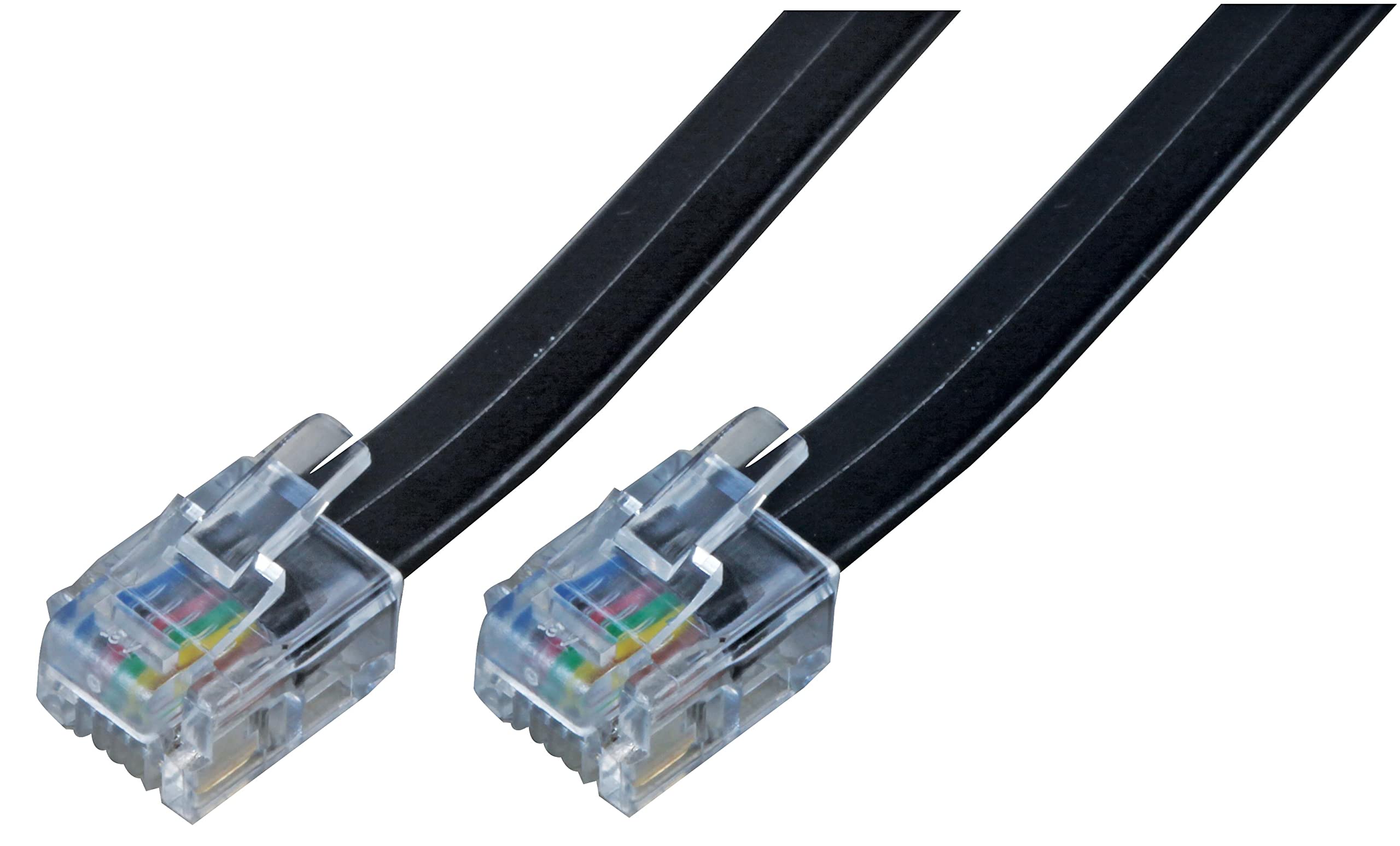 Pro Signal PSG91640 RJ12 Male to RJ12 Male Modular Link Lead, 5m Black