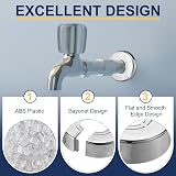 sourcing map 4pcs Shower Arm Flange ABS 70mm OD Escutcheon Plate for 20mm Pipe view 3
