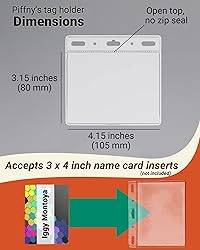 Clear Plastic ID Holder for Lanyard - Top Load to