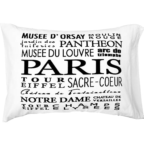 Bedding Slumber Bags Chic Paris Themed Decorative 18x 18 Pillow
