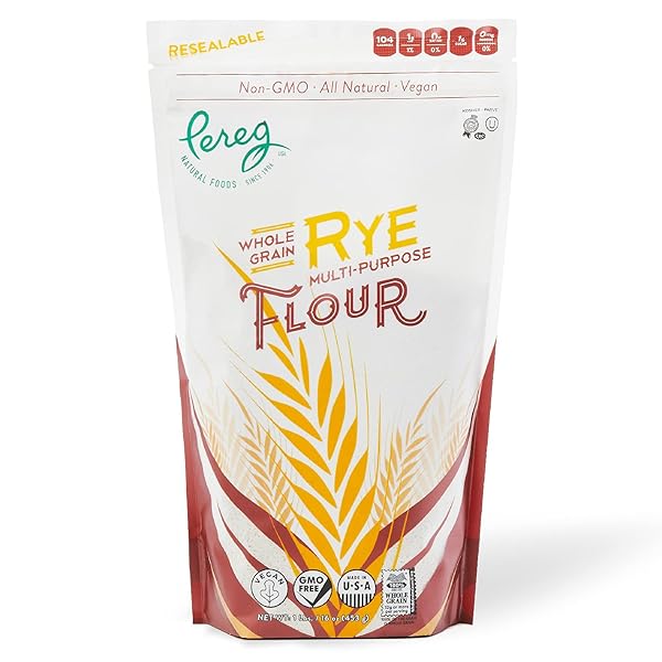 PEREG NATURAL’S RYE FLOUR (16 OZ) – NON-GMO,...