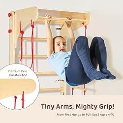 OOOK Swedish Ladder, 4 in 1 Wooden IndoorJungle Gym
