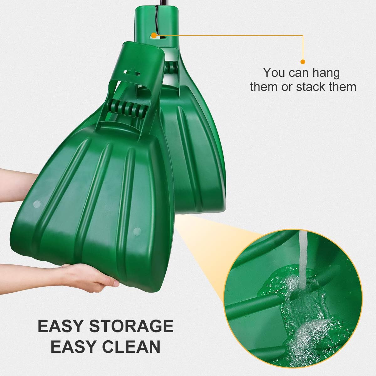 Large Leaf Scoops and Hand Rake Claw, Ergonomic Hand Held Garden Rake Grabbers for Picking up Leaves, Grass Clippings and Lawn Debris : Garden & Outdoor