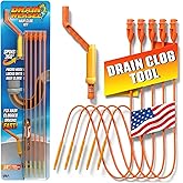 Flexisnake Drain Weasel Hair Clog Remover Kit – Plumbing Snake Auger for Cleaning Shower, Bath Tub, Bathroom Drains with Rota