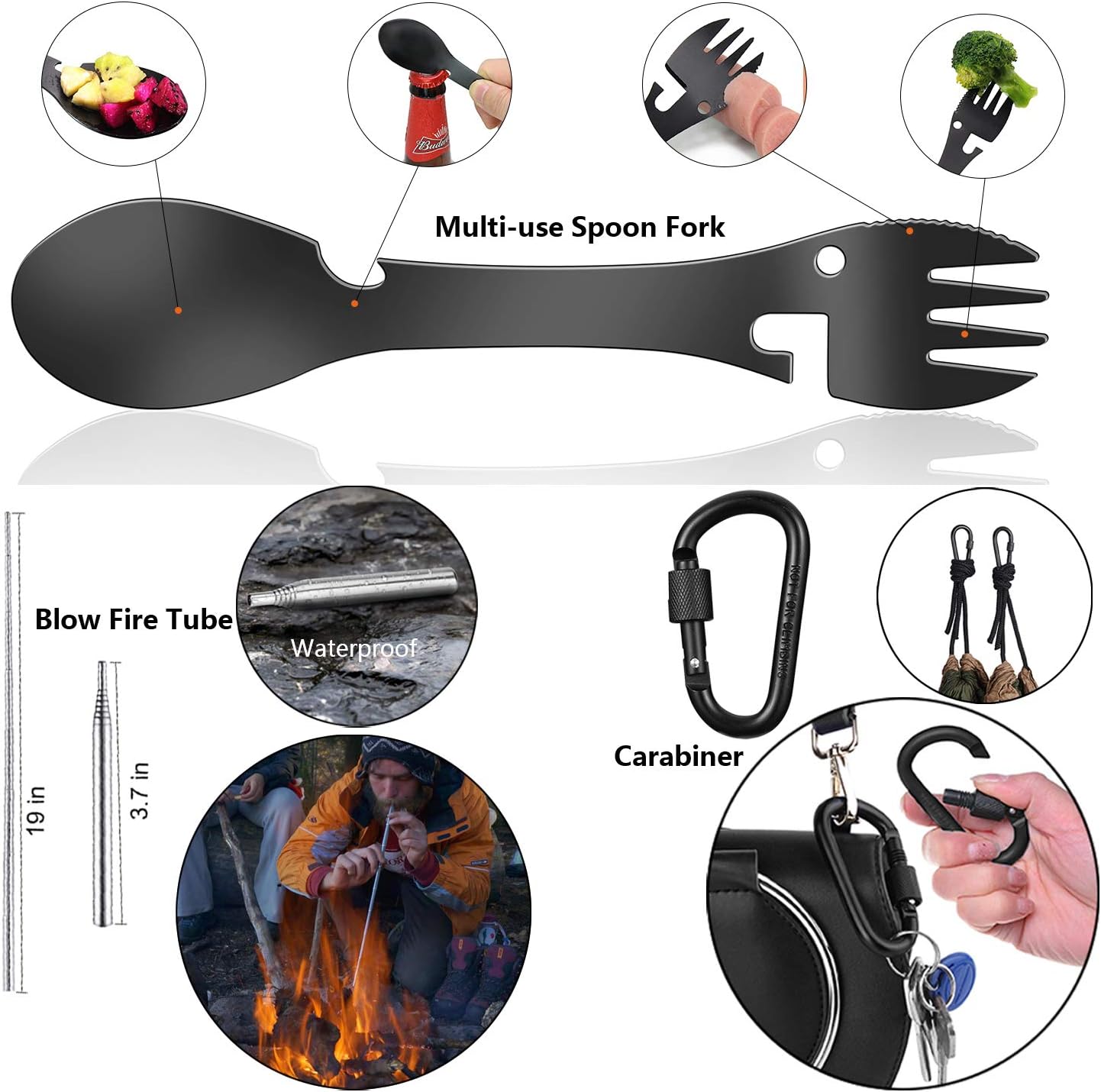 Survival gear and equipment, survival kit 30 in 1, Cool Camping Hiking Hunting Fishing gifts for men dad Husband Father boy Friend - - 