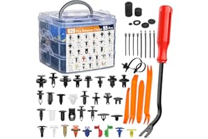 GOOACC 975Pcs Car Push Retainer Clips & Auto Fasteners Assortment 33 Most Popular Sizes Bumper Fender Rivets with Cable Ties Remover for Ford GM Toyota Honda Chrysler BMW Benz Audi Nissan Mazda Subaru