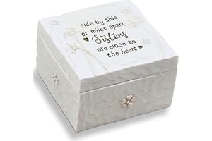 BORLESTA Sister Birthday Gifts - Mothers Day Birthday Gifts for Sister, Big Sister Gifts for Girls, Sisters Gifts from Sister, Sister in Law Gifts, Soul Sister Gift for Women Hand-Painted Keepsake Box