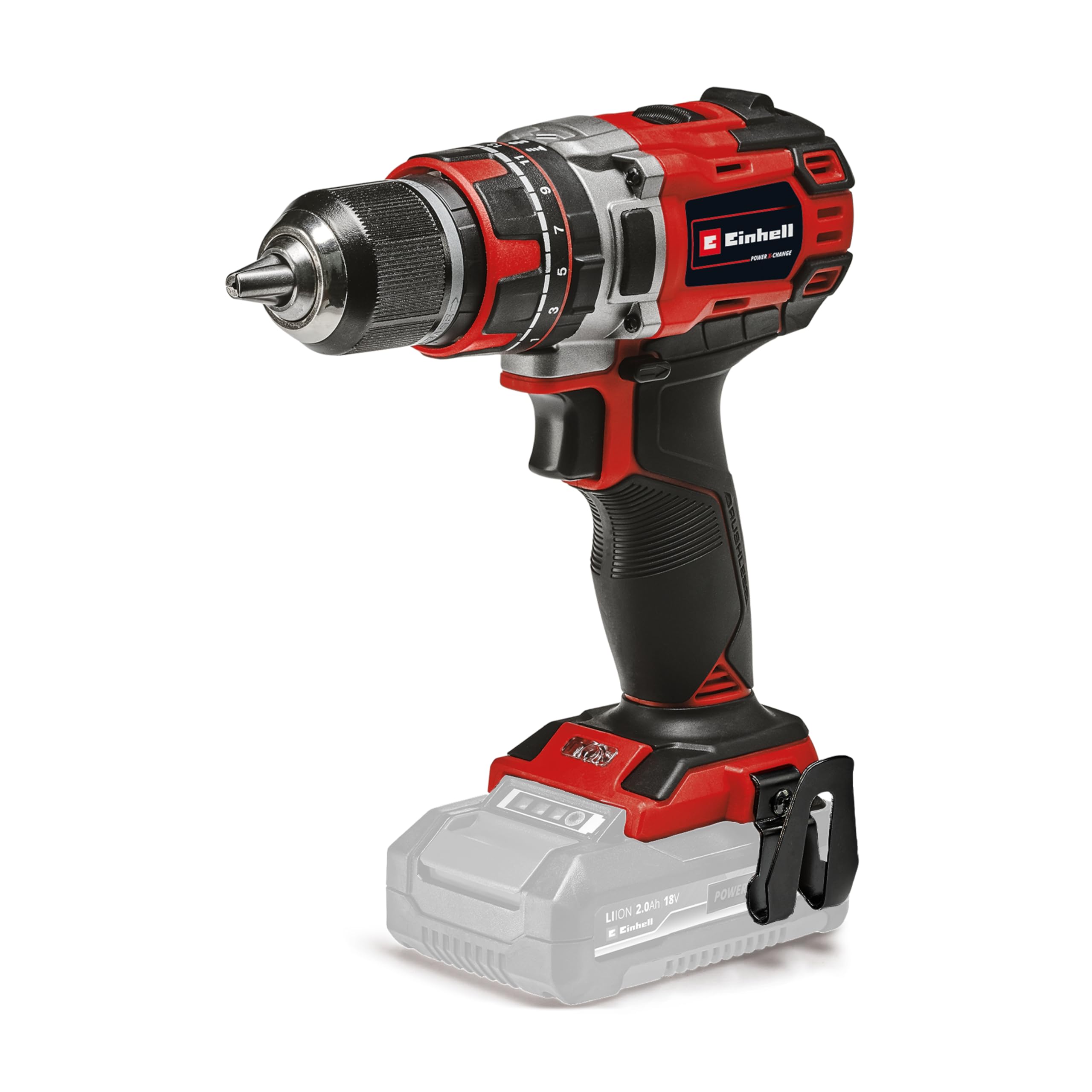 Einhell Cordless Drill Driver 18V Power X-Change, 50 Nm, Brushless Motor, 2-Speed Gearing, Soft Grip, Without Battery TE-CD 18/50 Li-i BL Solo