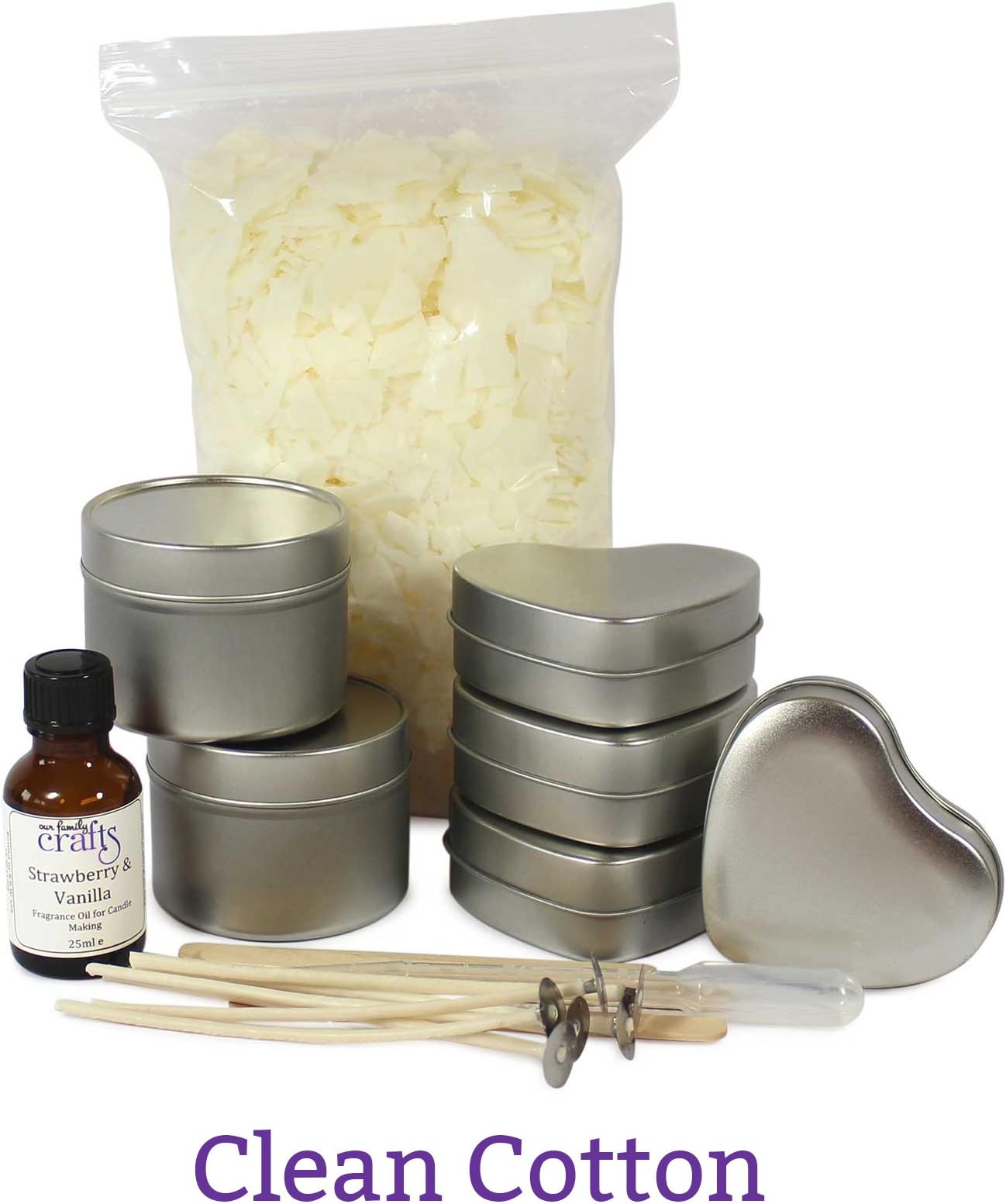 Our Family Crafts Mixed Tin Kit Refill, Clean Cotton, 6