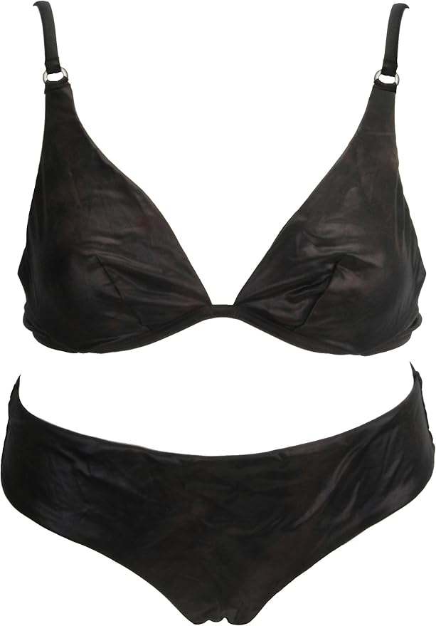 Calzedonia Brown Leather Look Underwired Thong Bikini Amazon.co.uk