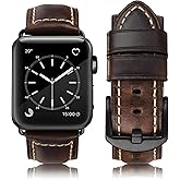 HUAFIY Compatible for Apple Watch Bands 42mm 44mm45mm46mm 49mm 38mm 40mm41mm, Genuine Leather Band Strap for iWatch Series 11/10/9/8,7,6,5,4,3,2,1, Ultra3 2 1
