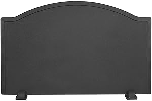 PERMADE Firebacks for Fireplace-Iron Fireback with Feet, Fireplace Heat Reflector, Fireplace Back Plates, Heat-Resistant Material with Minimalist Look for Wall Protection (28inch)