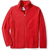 Amazon Essentials Boys and Toddlers' Polar Fleece Full-Zip Mock Jacket