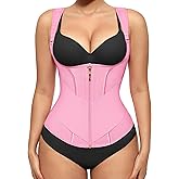 FeelinGirl Waist Trainer Vest for Women Tummy Control Corset Body Shaper with Back Support Adjustable Straps