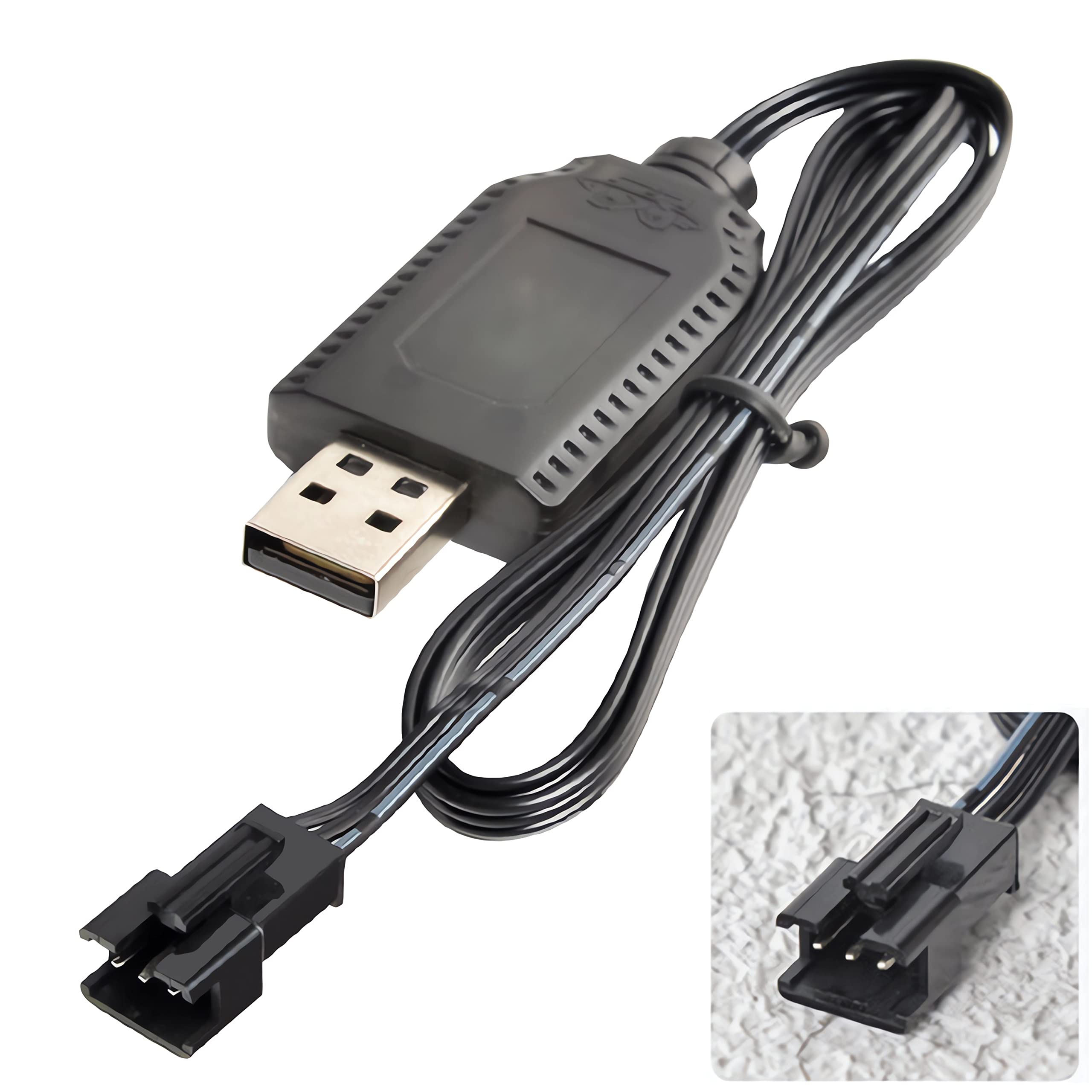 Photo 1 of Aliwisdom Universal RC Battery Charger Cable with SM-3 Pin Plug for 7.4V 2S Lipo Battery, Compatible RC Car/Boat/Plane/Drone/Tank/Helicopters and Other Remote Control Toys