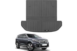 YONUGLI Custom for 2016-2020 Kia Sorento 7 Seat Cargo Mats Trunk Liner with 3rd Rear Seat Backrest Mats All Weather TPE Protection Mat Accessories (for 2016-2020 Kia Sorento)