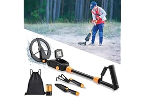 PalliPartners Metal Detector for Kids, Junior Metal Detector with LCD Display,Adjustable Stem and Carrying Bag,Lightweight Gold Detectors Advanced DSP Chip 7.5" Waterproof Coil - 1008