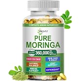 Moringa Softgels, Organic Pure Moringa Oleifera Leaves Extract for Energy, Skin, Gut Health, Immune, Natural Antioxidant, High Potency Moringa Oil Than Moringa Powder, Non-GMO, 60 Serving