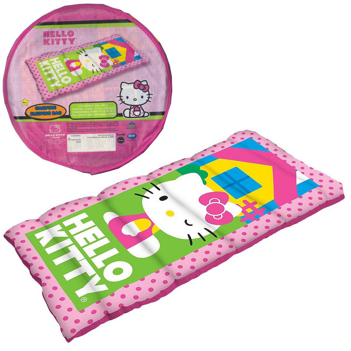 Hello Kitty Pink Children's Sleeping Slumber Sleepover Bag