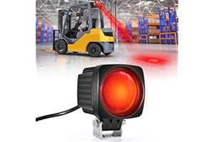 ETZONE New Square LED Forklift Safety Lights Red DC 12-100V Forklift Backup Lights 10W Warehouse Pedestrian Warning Spotlight